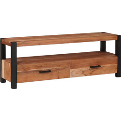 vidaXL Έπιπλο Τηλεόρασης Μασίφ Ξύλο Μ110xΠ30xΥ40cm 4104010