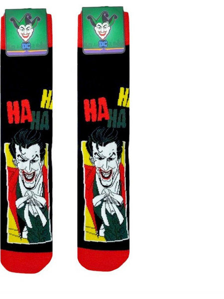 Cimpa Disney Joker Βαμβακερές Ανδρικές Κάλτσες Ψηλές με Σχέδια Μαύρες JK19521