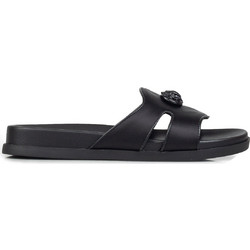 Kurt Geiger Δερμάτινα Γυναικεία Σανδάλια με Στρας Μαύρα 5597100609