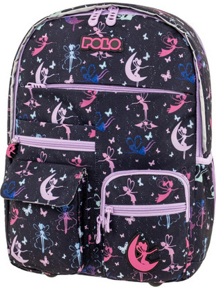 Polo Youngster Fairy Σχολική Τσάντα Πλάτης Δημοτικού Μαύρη 901068-8441