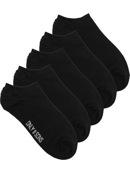 Only & Sons Ανδρικές Κάλτσες Σοσόνια Μαύρες 5Pack 22028448