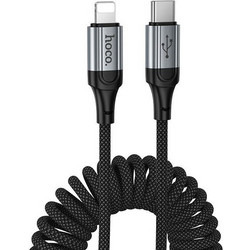 Hoco X121 Braided Spiral USB-C to Lightning Cable 27W 1.5m Black