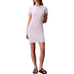 Calvin Klein Midi Καλοκαιρινό Καθημερινό Φόρεμα Ριπ Ροζ LV047F241G-3OQ