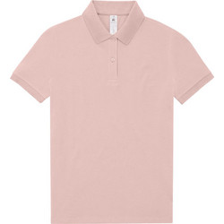 B&C Collection Γυναικεία Μπλούζα Polo Κοντομάνικη Ροζ PW461