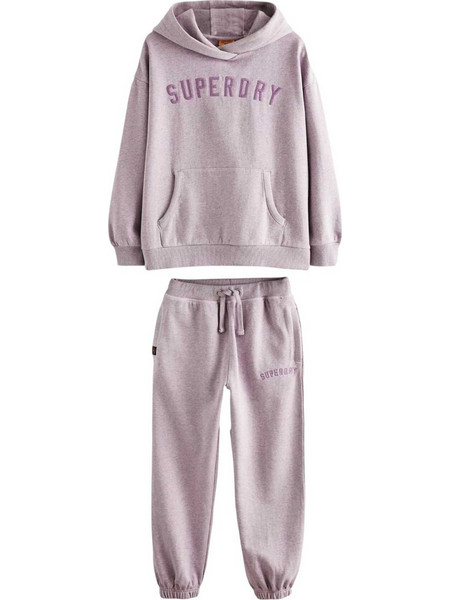 Superdry Παιδικό Σετ Φόρμας Ροζ JRG8910006A-I8C
