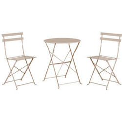 HomeMarkt Sophie Σετ Έπιπλα Κήπου Μεταλλικό 3τμχ Καφέ HM21118.04