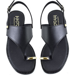 Harris Δερμάτινα Γυναικεία Σανδάλια Μαύρα 500-1084