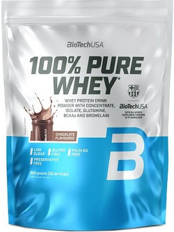 Biotech USA 100% Pure Whey Chocolate Πρωτεΐνη Ορού Γάλακτος Γράμμωσης Χωρίς Γλουτένη 900gr