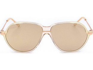Maje MJ5016 601 Ανδρικά Γυαλιά Ηλίου Aviator Κοκάλινα Χρυσά με Καφέ Φακό