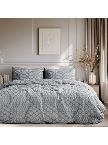 Beauty Home Σετ Σεντόνια Μονά 170x260 Moments Art 12564 Ανθρακί