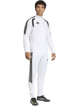 Adidas Ανδρική Ζακέτα Φούτερ με Φερμουάρ Λευκή KC1278