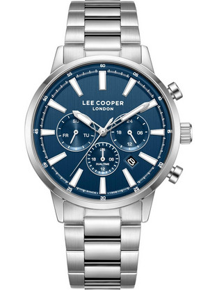 Lee Cooper Ανδρικό Ρολόι με Ασημί Μεταλλικό Μπρασελέ LC08382.390
