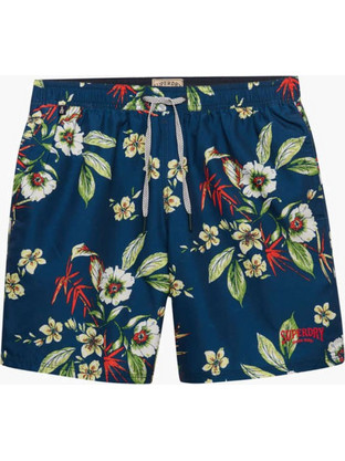 Superdry Hawaiian Ανδρικό Μαγιό Σορτς Floral Navy Μπλε M3010264A