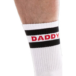 Barcode Berlin Daddy Ανδρικές Κάλτσες Ψηλές με Σχέδια Λευκές