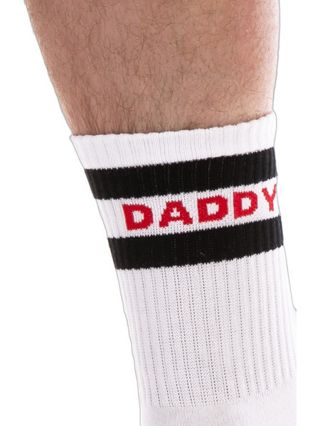 Barcode Berlin Daddy Ανδρικές Κάλτσες Ψηλές με Σχέδια Λευκές