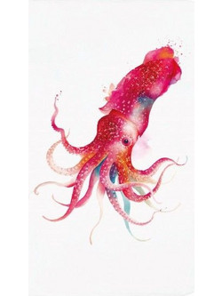 Graccioza Squid Πετσέτα Θαλάσσης Λευκή 100x180cm