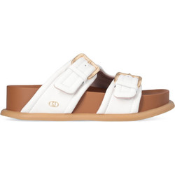 Liu Jo Δερμάτινα Γυναικεία Σανδάλια Λευκά SA5127-EX014-01065