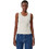 Tommy Jeans Γυναικείο Καλοκαιρινό Top Ριπ Εκρού DW0DW20673-ACG