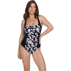 Dorina Mercadona Ολόσωμο Μαγιό Floral Μαύρο Λευκό FXSS0043MI010-BK0121
