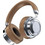 Ezra BW96 Ενσύρματα & Ασύρματα Bluetooth Ακουστικά Over Ear με Noise Cancelling Καφέ Ασημί