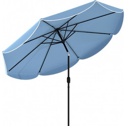 Outsunny Ομπρέλα Θαλάσσης Γαλάζια 2.65m 84D-471V00BU