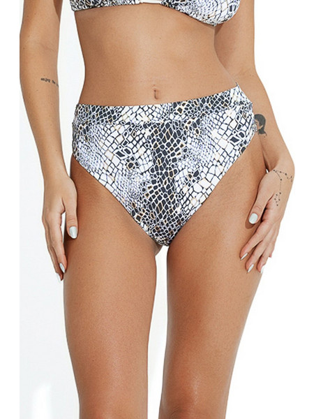 Bluepoint Ψηλόμεσο Bikini Slip Animal Print Λευκό Μαύρο 26065022-01