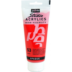 Pebeo Studio Acrylics 53 Dark Cadmium Red Hue Ακρυλικό Χρώμα Ζωγραφικής 100ml