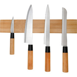 Estia Bamboo Essentials Σετ Μαχαίρια από Ανοξείδωτο Ατσάλι με Βάση 4τμχ