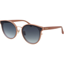 Max Mara MM0104-K 57B Γυναικεία Γυαλιά Ηλίου Στρογγυλά Κοκάλινα Καφέ με Μαύρο Φακό