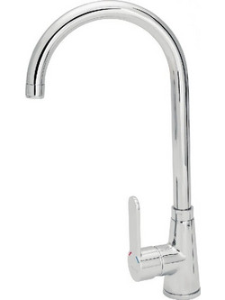 Viospiral Modea Omega 00-02066 Μπαταρία Κουζίνας Πάγκου Διπλής Παροχής Ανάμεικτη Inox