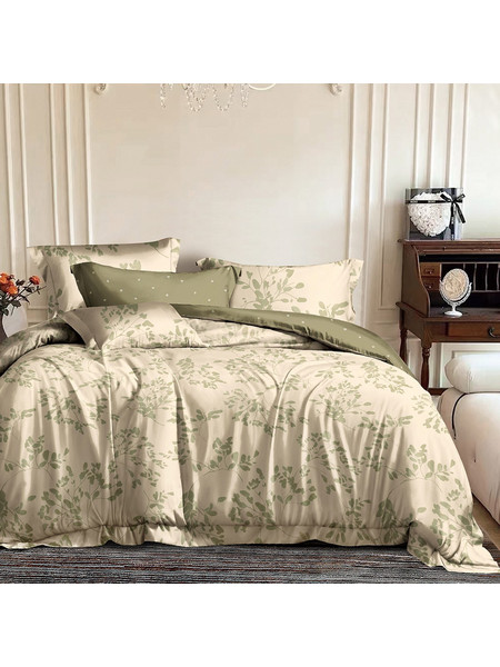 Beauty Home Σετ Πάπλωμα Υπέρδιπλο 220x240 Memories Art 12687 Μπεζ