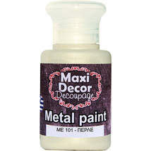 Maxi Decor Metal 101 Pearl Ακρυλικό Χρώμα Ζωγραφικής 60ml