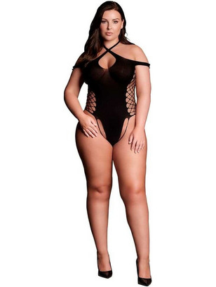 Le Desir Leda Sexy Κορμάκι String Διχτυωτό Μαύρο 8714273521637