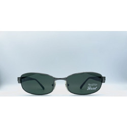 Persol PO2101-S Ανδρικά Γυαλιά Ηλίου Τετράγωνα Μεταλλικά Ασημί με Πράσινο Φακό