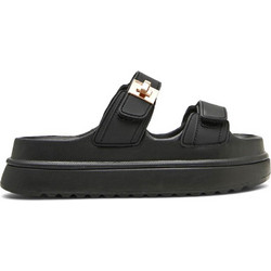 Steve Madden Bigschmona Jelly Γυναικείες Παντόφλες Καλοκαιρινές Flatforms Μαύρες SM11003858-001