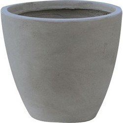 Woodwell Γλάστρα Στρογγυλή Τσιμεντένια Γκρι 35x32cm Ε6302,A