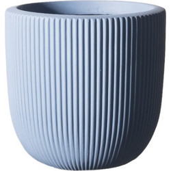 Supergreens Stripe XL Γλάστρα Εσωτερικού Χώρου Στρογγυλή Πήλινη Μπλε 44x36.5cm D-6940-8