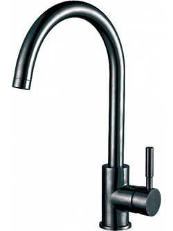 Inter Ceramic 7107011 Μπαταρία Κουζίνας Πάγκου Διπλής Παροχής Ανάμεικτη Μαύρη