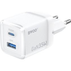 Bwoo CDA222 Φορτιστής χωρίς Καλώδιο με Θύρα USB-A & Θύρα USB-C 35W Power Delivery