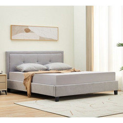 Woodwell Beco Κρεβάτι Διπλό Υφασμάτινο 150x200cm Ε8115,1