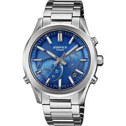 Casio Edifice Ανδρικό Ρολόι Χρονογράφος με Ασημί Μεταλλικό Μπρασελέ EQB-1300D-2AEF