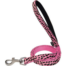 Gloria Pets Leopard Λουρί Σκύλου 1.2m x 15mm Ροζ