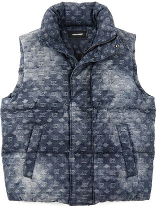 Dsquared2 Αμάνικο Ανδρικό Μπουφάν Χειμωνιάτικο Puffer Μπλε S74FB0353D35535-001S