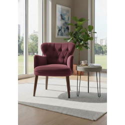 Stewe Home Πολυθρόνα Μπορντό STE-026729-V58238