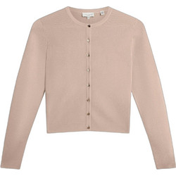Ted Baker Lirae Γυναικεία Ζακέτα Πλεκτή Κοντή με Κουμπιά Μπεζ 284890