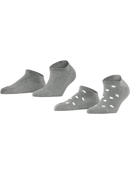 Esprit Ανδρικές Κάλτσες Κοντές με Σχέδια Γκρι 2Pack 17273-342