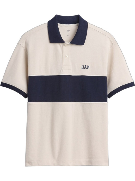 Gap Παιδικό Polo Κοντομάνικο Μπεζ Μαύρο 897426001