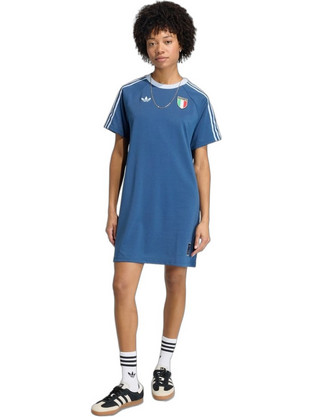 Adidas Italy Mini Καλοκαιρινό Αθλητικό Φόρεμα Μπλε JY9626