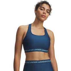 Under Armour Crossback Mid Αθλητικό Μπουστάκι με Μέτρια Στήριξη & Αφαιρούμενη Ενίσχυση Πετρόλ 1361034-498