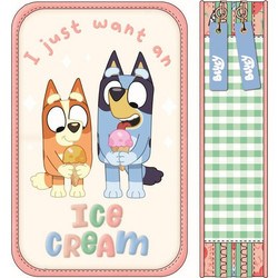 Graffiti Ice Cream Bluey Κασετίνα Γεμάτη με 2 Θήκες Σομόν 260332